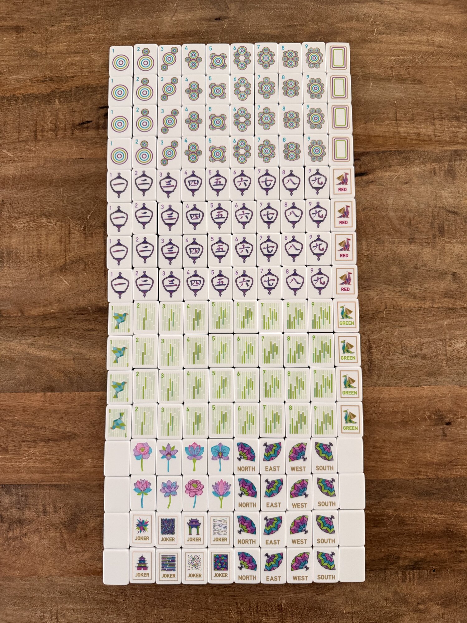 Pavilion mahjong tile set