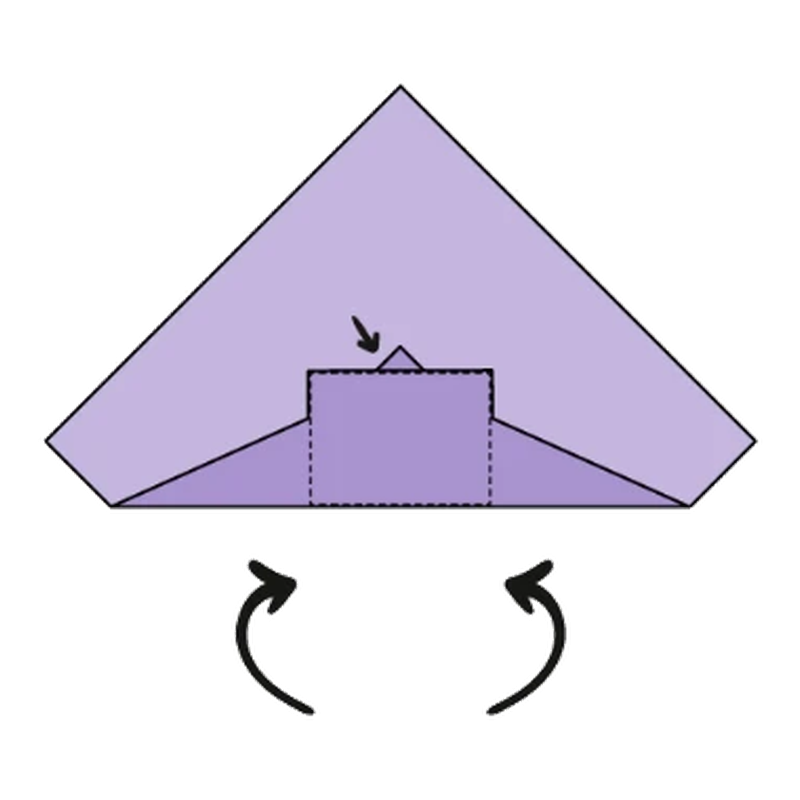 Fold bottom corner over the box