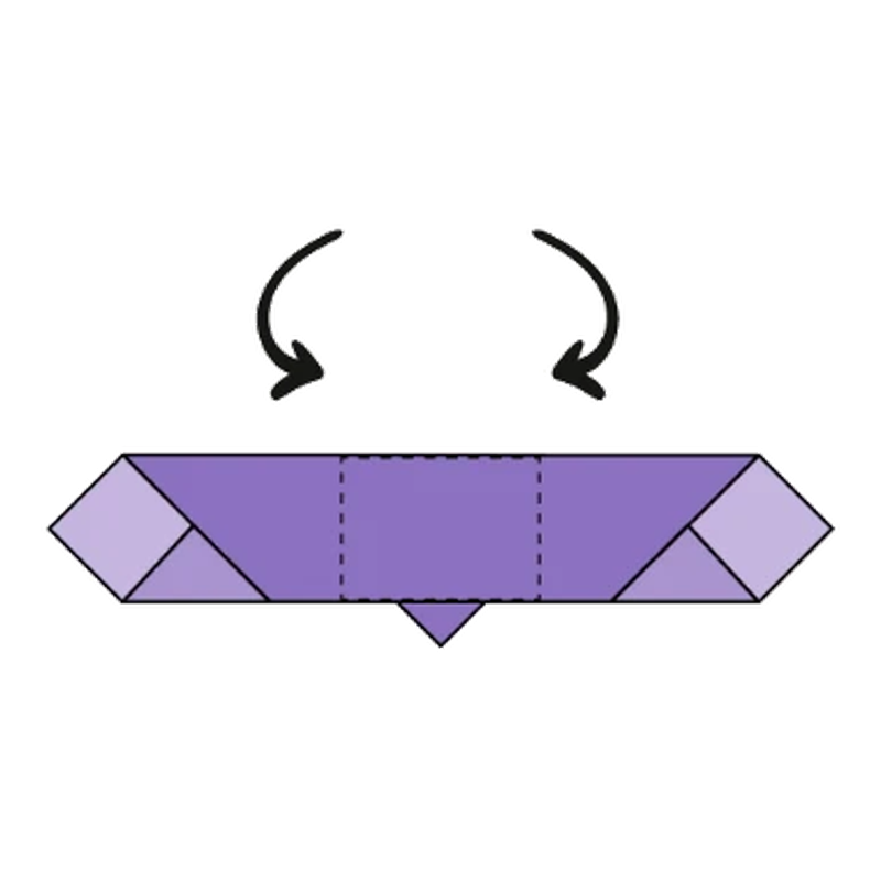 Fold top corner over the box, drape over edge